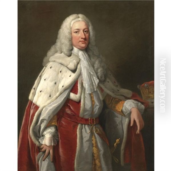 Portrait Of Francis Greville, 1st Earl Of Warwick Oil Painting by William Hoare