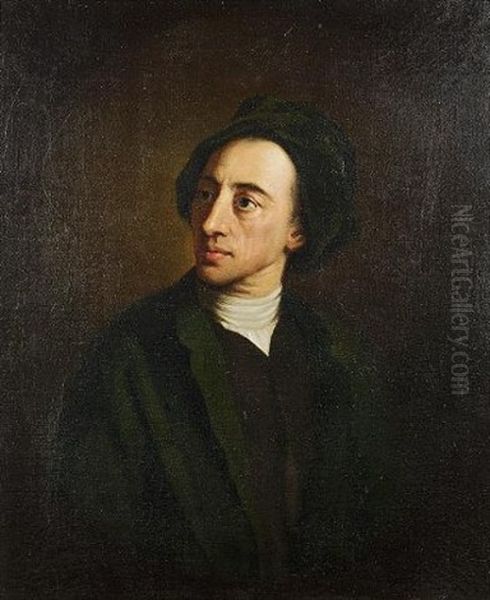 Portrait Of Alexander Pope Oil Painting by William Hoare