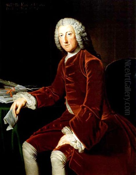 Portrait Of William Pitt, Earl Of Chatham Oil Painting by William Hoare