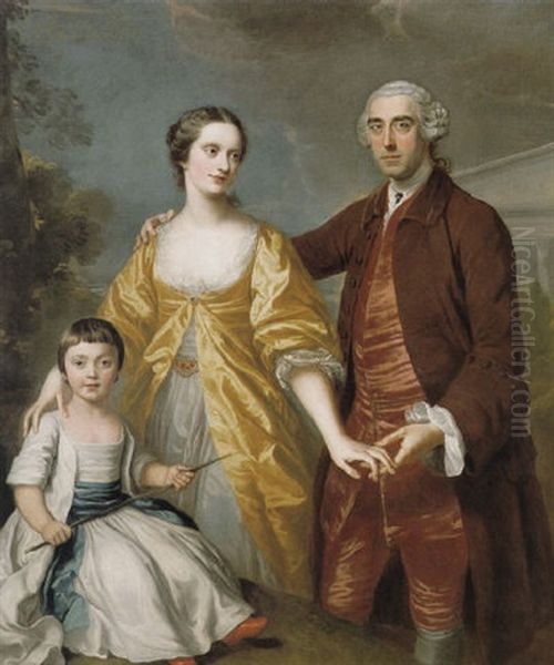 Portrait Of The Pitt Family Oil Painting by William Hoare