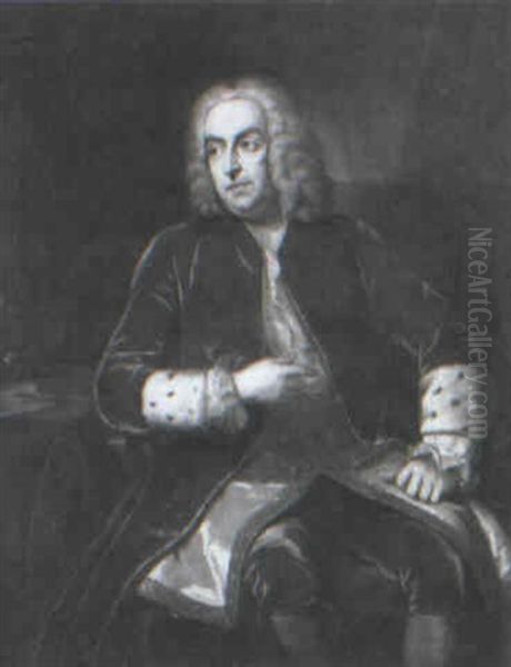 Portrait Of A Gentleman Seated (william Pulteney?) Oil Painting by William Hoare