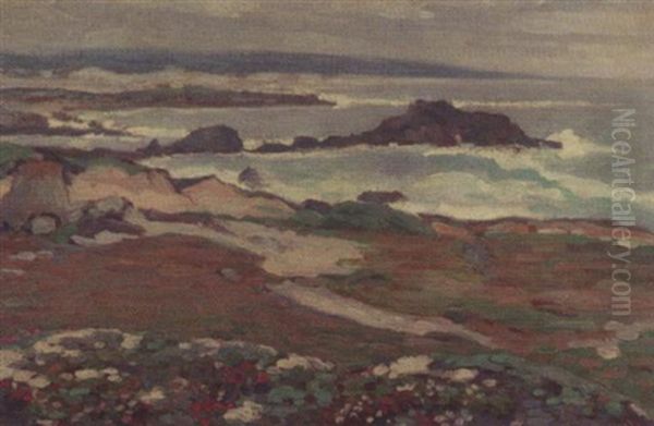 Monterey Coastal Oil Painting by Clark Hobart