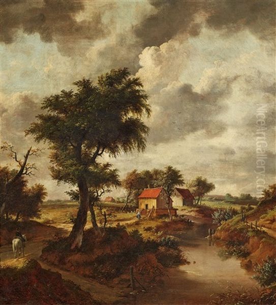 Dorfliche Landschaft Oil Painting by Meindert Hobbema