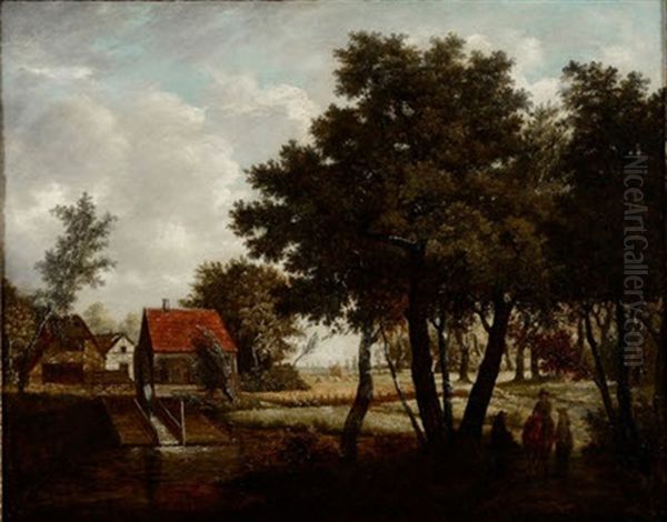 Paysage Anime Oil Painting by Meindert Hobbema