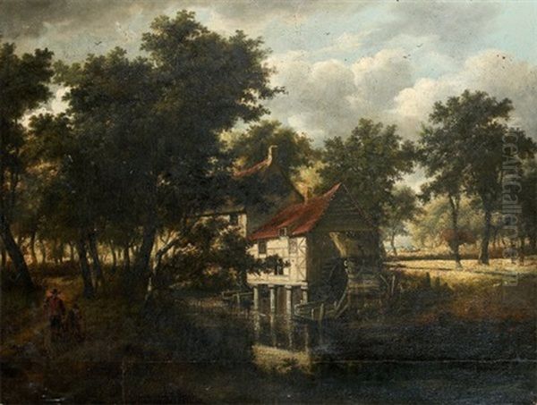 Le Moulin Dans La Prairie Oil Painting by Meindert Hobbema