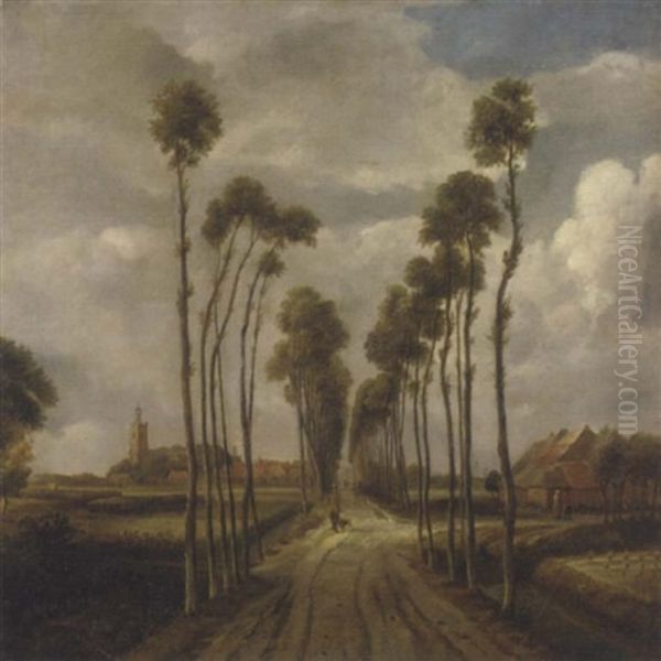 The Avenue To Middelharnis Oil Painting by Meindert Hobbema