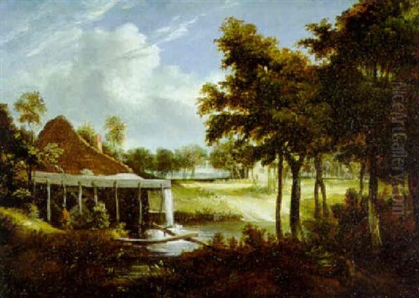 Waldlandschaft Mit Einer Muhle Oil Painting by Meindert Hobbema