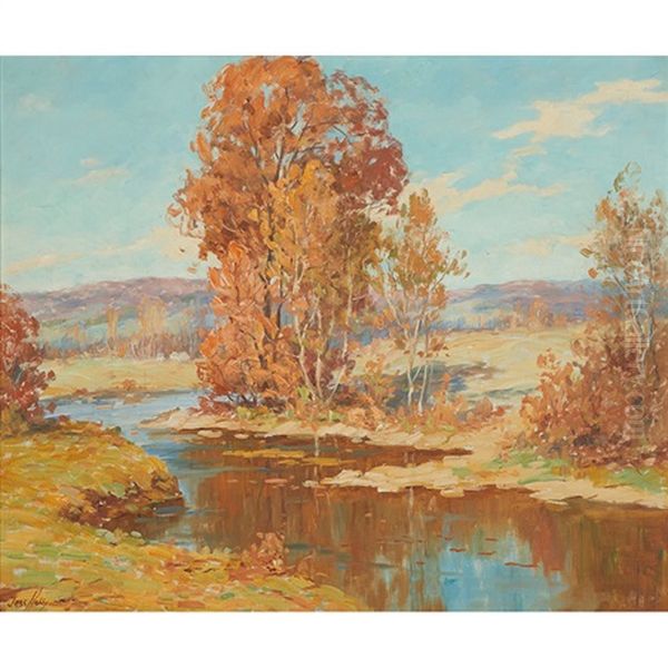 October On Horse Creek Oil Painting by Jess Hobby