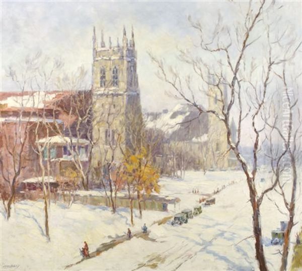 Winter Afternoon Oil Painting by Jess Hobby