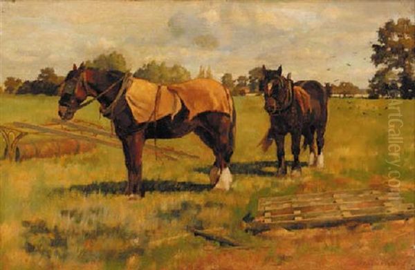 The End Of The Day Oil Painting by Edward George Hobley