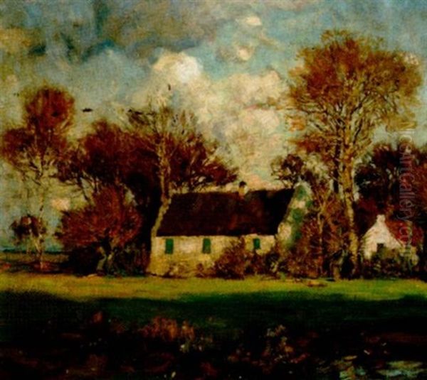 Landschaft Mit Bauernhaus Oil Painting by Franz Xaver Hoch