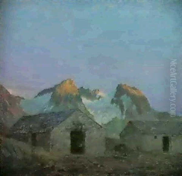 Letztes Leuchten Laut Ruckseitigem Klebezettel Oil Painting by Franz Xaver Hoch