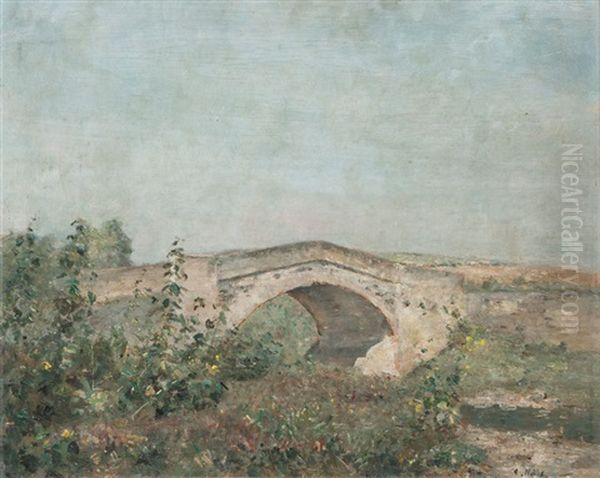 Bogenbrucke Bei Weimar Oil Painting by Rudolf Hoeckner