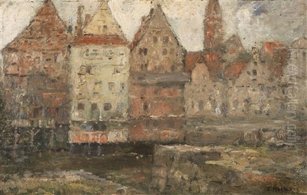 Am Stintmarkt In Luneburg by Rudolf Hoeckner