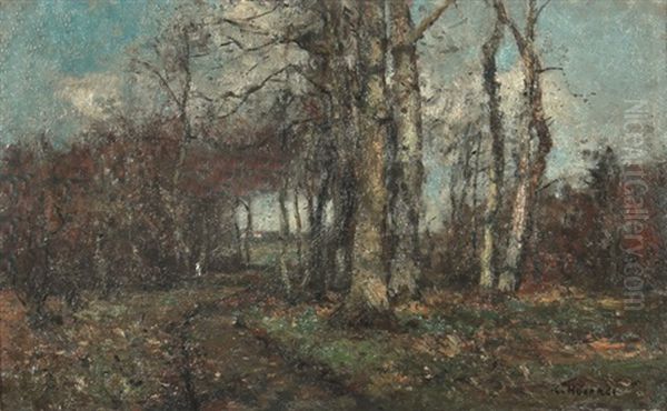 Waldweg Oil Painting by Rudolf Hoeckner