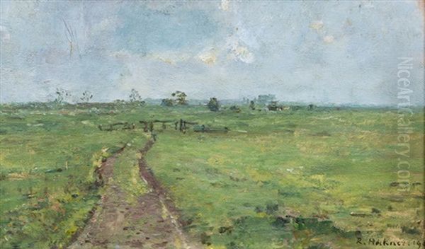 Near Wedel Oil Painting by Rudolf Hoeckner