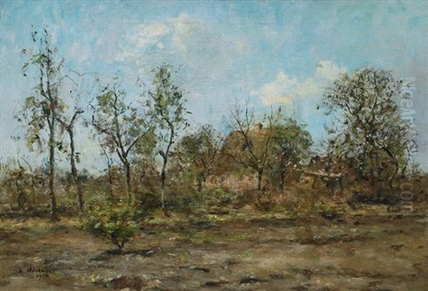 Beginning Of Spring Oil Painting by Rudolf Hoeckner