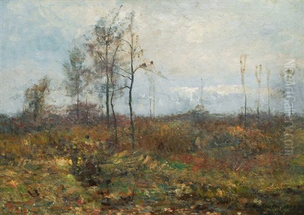 Early Springtime (niendorf) Oil Painting by Rudolf Hoeckner