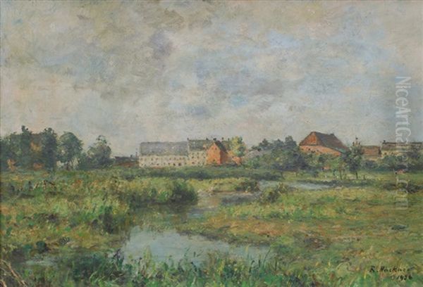 The Pond In Wedel Oil Painting by Rudolf Hoeckner