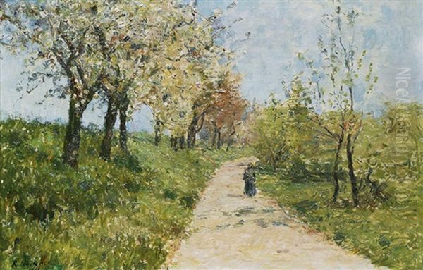 Taking A Walk Oil Painting by Rudolf Hoeckner