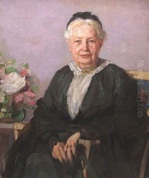 Meine Mutter Oil Painting by Rudolf Hoeckner