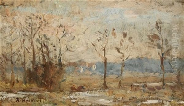 Landschaftsstudie Oil Painting by Rudolf Hoeckner