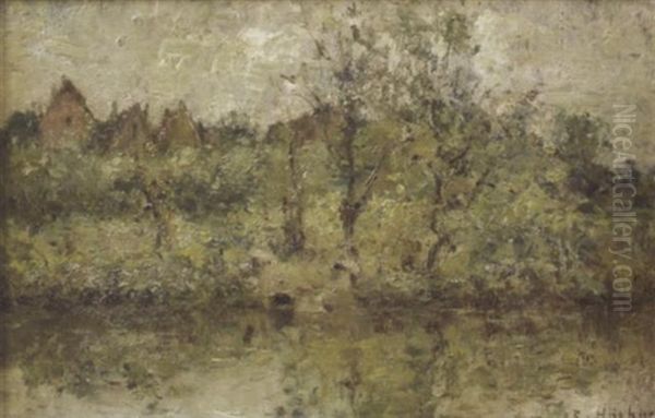 An Der Alster Oil Painting by Rudolf Hoeckner