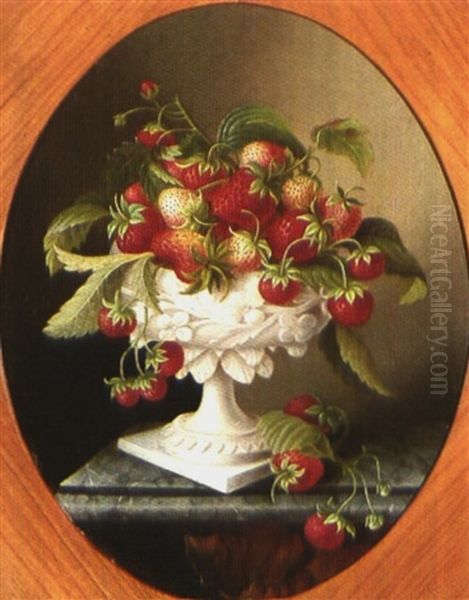 Stilleben Mit Erdbeeren Oil Painting by Arnoldine Hodack