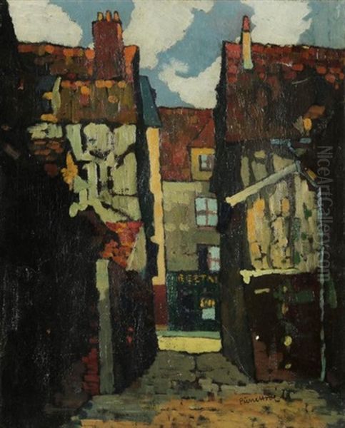 Rue De Rouen Oil Painting by Pierre Hode