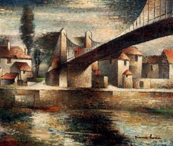 Fin D'oise, Le Pont Suspendu Oil Painting by Pierre Hode