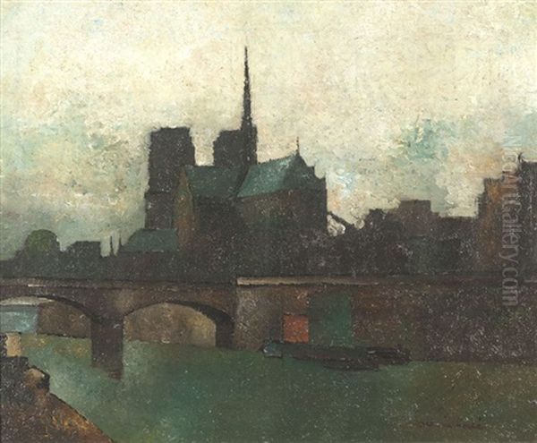 Vue De Notre-dame Oil Painting by Pierre Hode