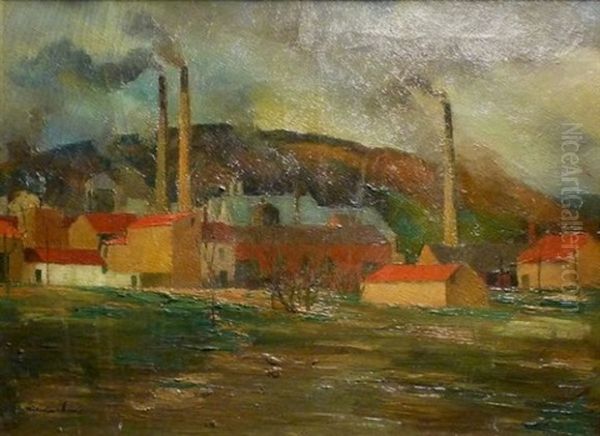 Usine Oil Painting by Pierre Hode