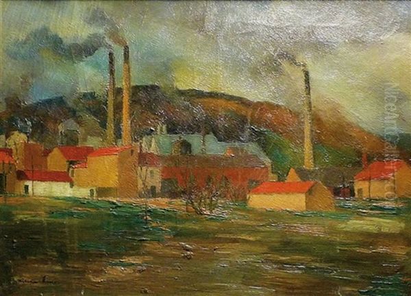 Usine Oil Painting by Pierre Hode