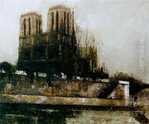 Notre Dame De Paris Oil Painting by Pierre Hode