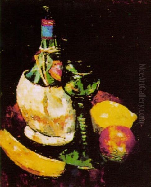 La Bouteille De Chianti Oil Painting by Pierre Hode