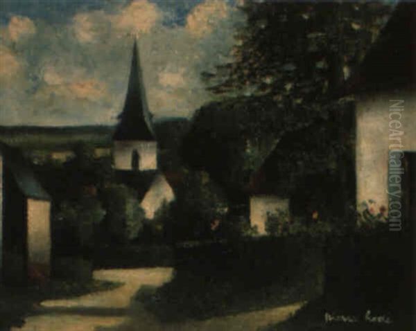 Village En Normandie Oil Painting by Pierre Hode