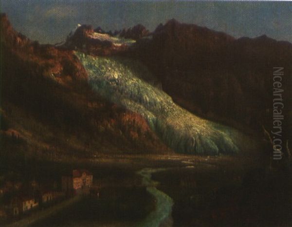 Blick Auf Grimsel, Furka Und Nufenen Oil Painting by Ernst Hodel the Elder