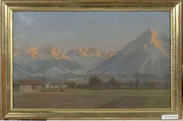 Berglandschaft Oil Painting by Ernst Hodel the Elder