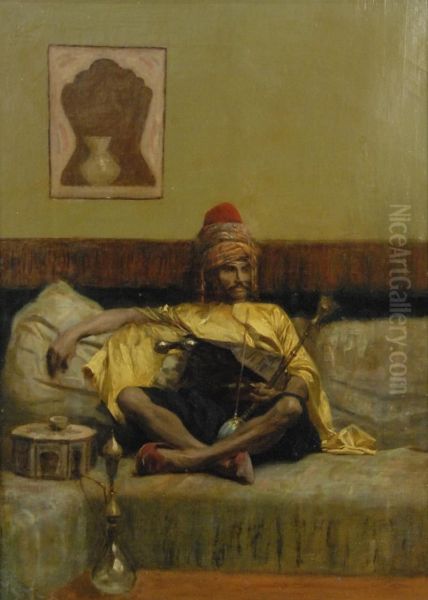 Seated Bashi-bazouk Oil Painting by Charles Bargue