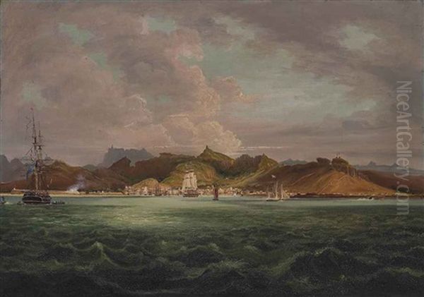 Port Louis, Mauritius Oil Painting by William Hodges