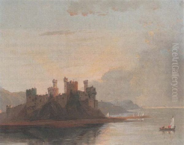 View Of Conwy Castle Oil Painting by William Hodges