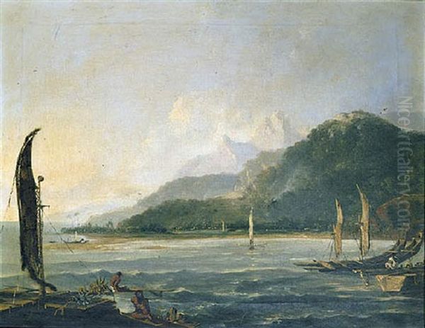 Matavie Bay In The Island Of Otaheite, Now Tahiti Oil Painting by William Hodges