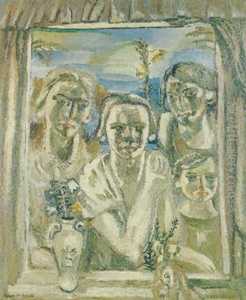 The Family Oil Painting by Frances Mary Hodgkins