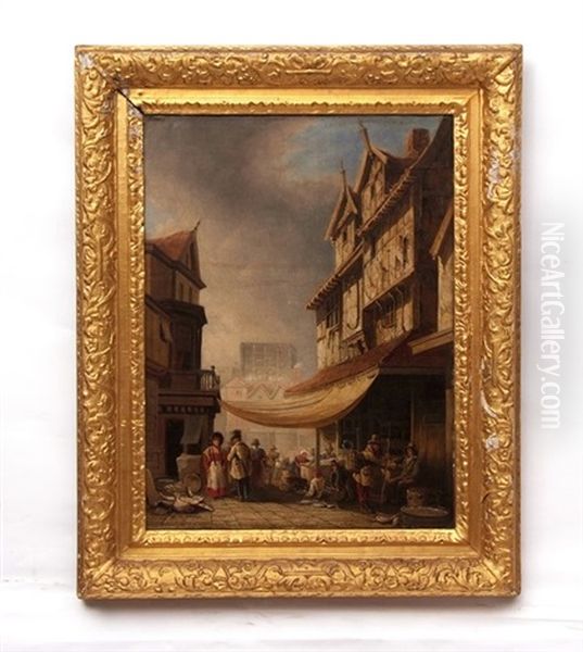 Old Fishmarket Oil Painting by David Hodgson