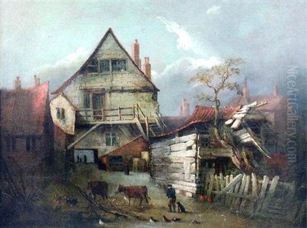 Old Norwich Oil Painting by David Hodgson