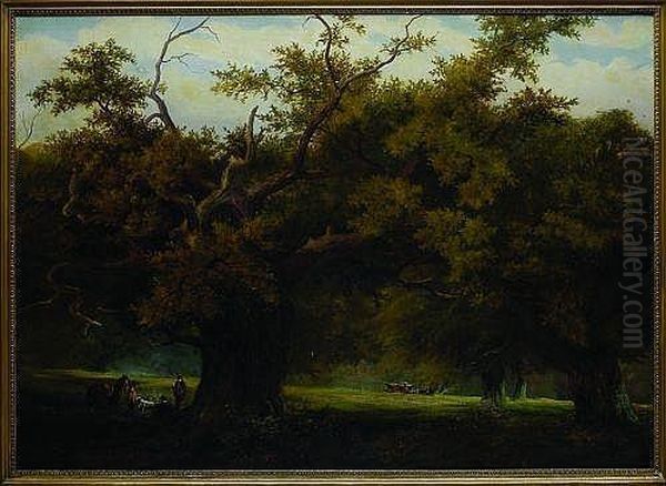 Hawkstone Park Shropshire Oil Painting by W. Barham