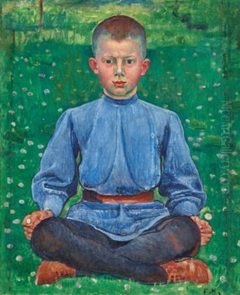 Bildnis Werner Miller Oil Painting by Ferdinand Hodler