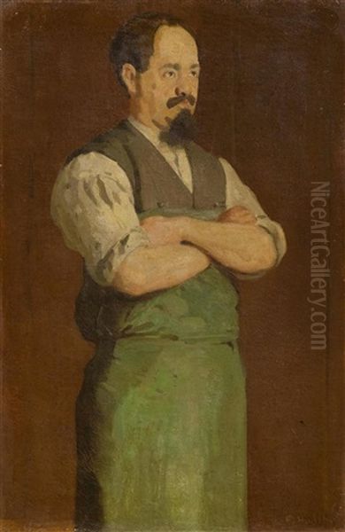 Der Schuhmacher, Onkel Neukomm Oil Painting by Ferdinand Hodler