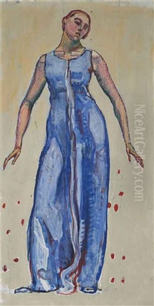 Figur Zu Blick In Die Unendlichkeit Oil Painting by Ferdinand Hodler