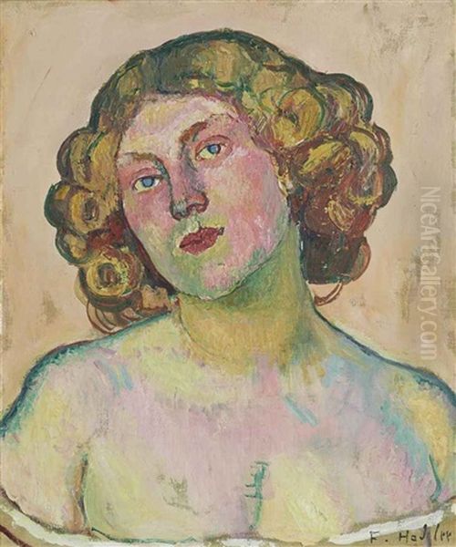 Bildnis Regina Morgeron Oil Painting by Ferdinand Hodler